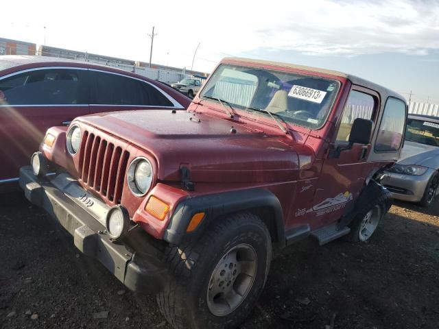 1J4FY19SXXP460050 - 1999 JEEP WRANGLER / SPORT BURGUNDY photo 1