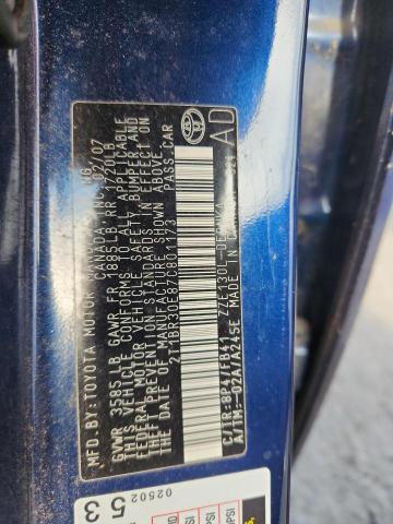 2T1BR30E87C801173 - 2007 TOYOTA COROLLA CE BLUE photo 12