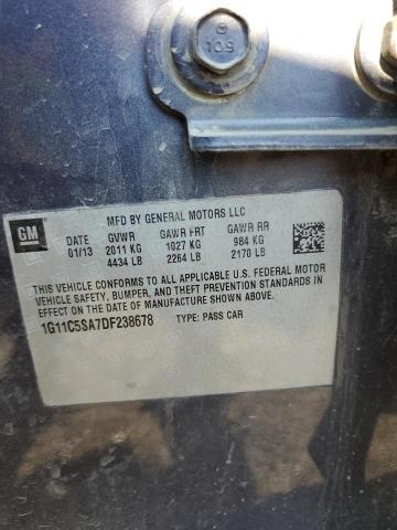 1G11C5SA7DF238678 - 2013 CHEVROLET MALIBU 1LT Mavi foto 12