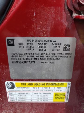 1G11E5SA6DF128621 - 2013 CHEVROLET MALIBU 2LT 勃艮第红 照片 12