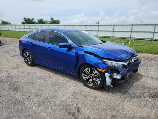 JHMFC1F70JX042249 - 2018 HONDA CIVIC EXL Синий фото 4