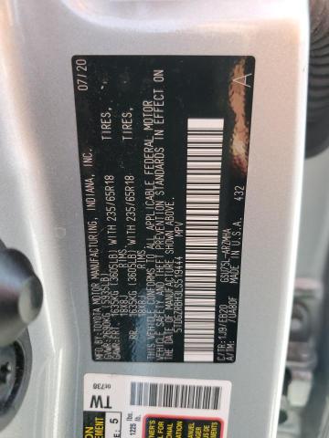 5TDGZRBH3LS519444 - 2020 TOYOTA HIGHLANDER XLE SILVER photo 12
