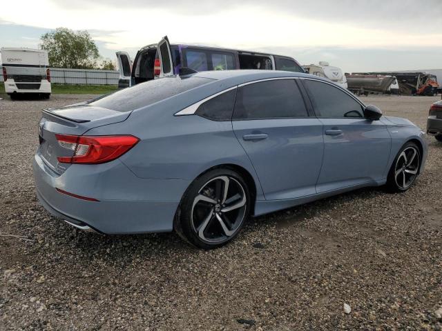 1HGCV3F25NA013869 - 2022 HONDA ACCORD HYBRID SPORT GRAY photo 3