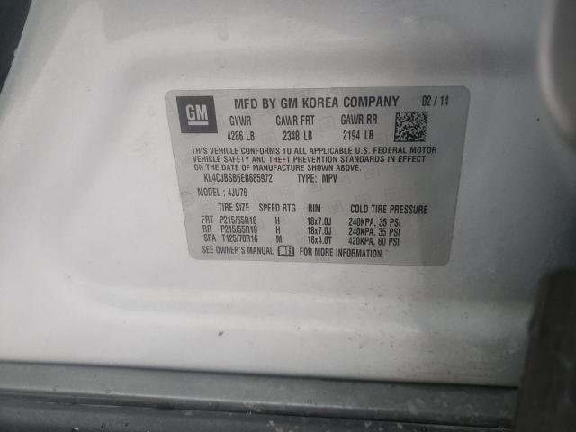 KL4CJBSB6EB685972 - 2014 BUICK ENCORE CONVENIENCE 银色 照片 14