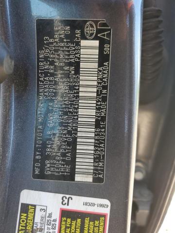 2T1BU4EE4DC114605 - 2013 TOYOTA COROLLA BASE Boz foto 12