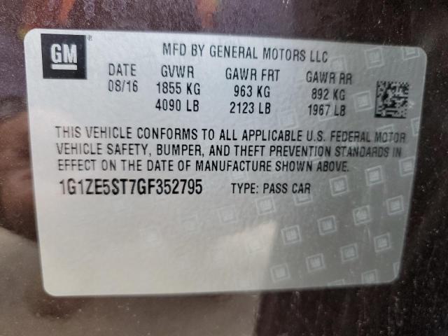 1G1ZE5ST7GF352795 - 2016 CHEVROLET MALIBU LT BROWN photo 13