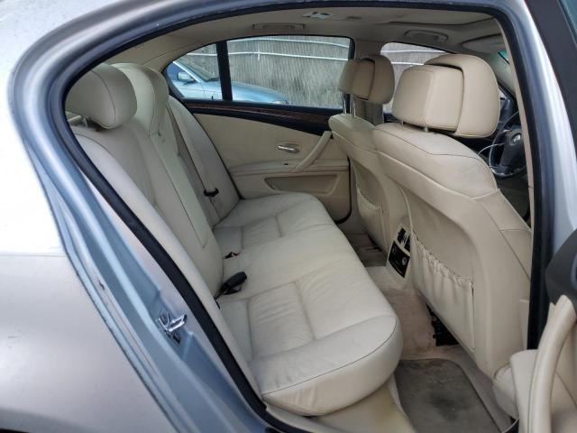 WBANU53508CT19064 - 2008 BMW 5 SERIES I SILVER photo 10
