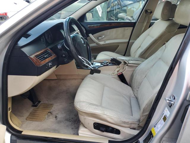 WBANU53508CT19064 - 2008 BMW 5 SERIES I SILVER photo 7
