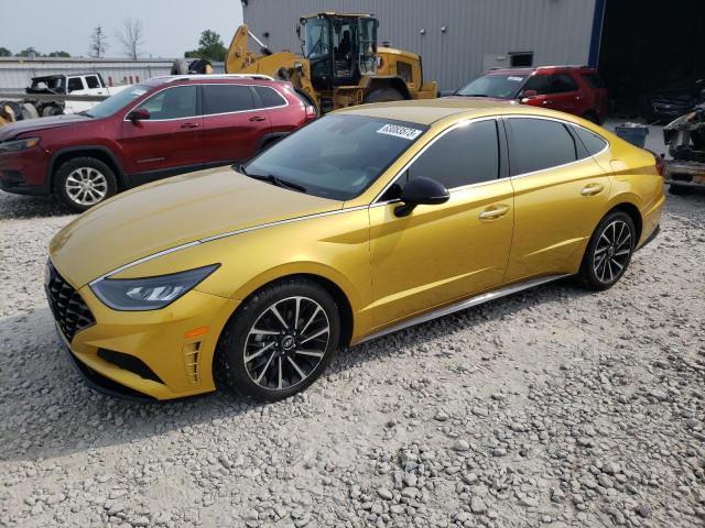 5NPEJ4J22LH013771 - 2020 HYUNDAI SONATA SEL PLUS YELLOW photo 1