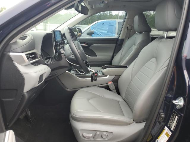 5TDHZRBH8MS096821 - 2021 TOYOTA HIGHLANDER XLE BLUE photo 7
