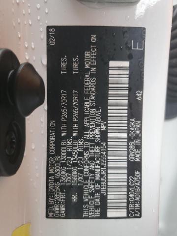 JTEBU5JR1J5554154 - 2018 TOYOTA 4RUNNER SR5/SR5 PREMIUM 白色 照片 13