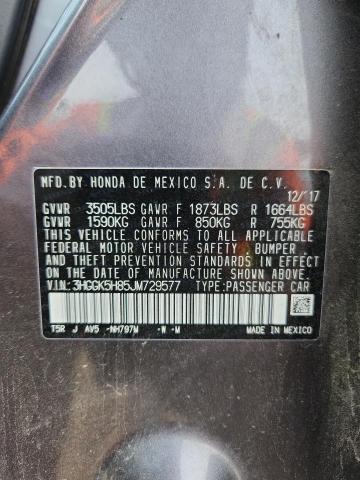 3HGGK5H85JM729577 - 2018 HONDA FIT EX Сірий фото 12