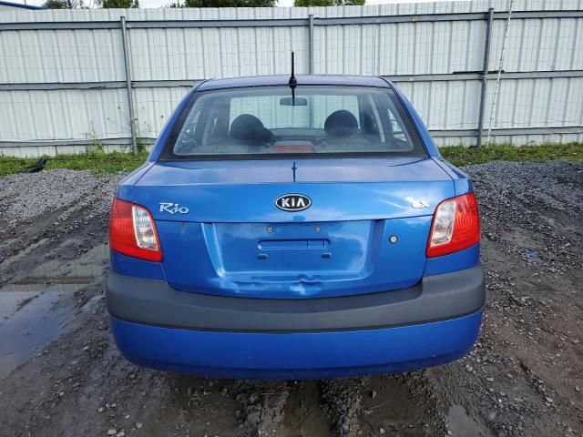 KNADE123X76200324 - 2007 KIA RIO BASE BLUE photo 6