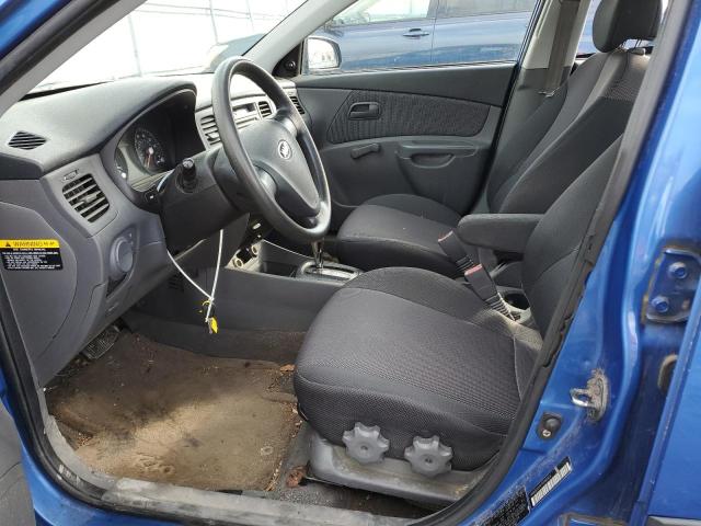 KNADE123X76200324 - 2007 KIA RIO BASE BLUE photo 7