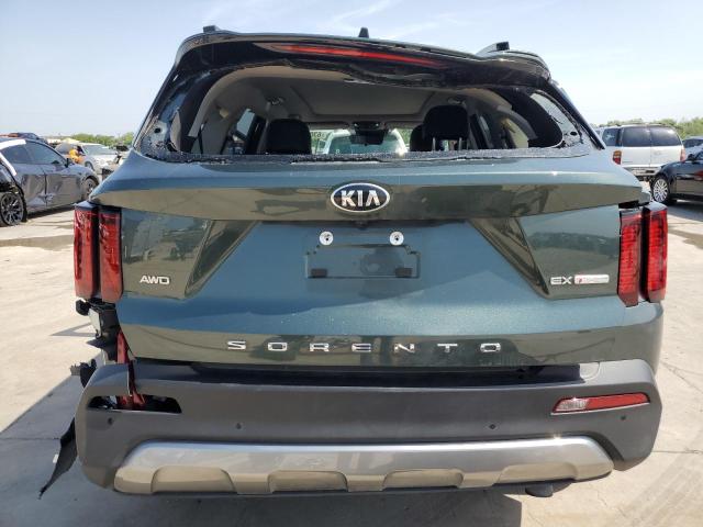 5XYRHDLF3MG062094 - 2021 KIA SORENTO EX GREEN photo 6