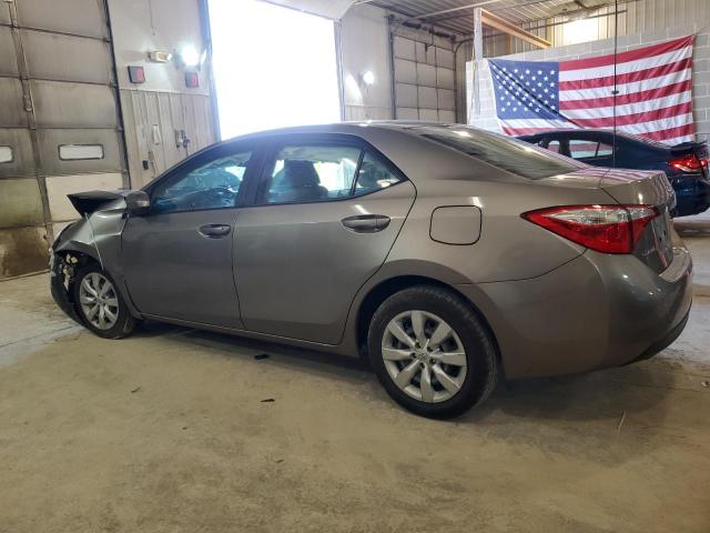 5YFBURHE8FP346992 - 2015 TOYOTA COROLLA L GRAY photo 2