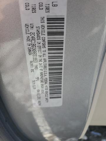 2C4RC1BG1KR651953 - 2019 CHRYSLER PACIFICA TOURING L SILVER photo 13