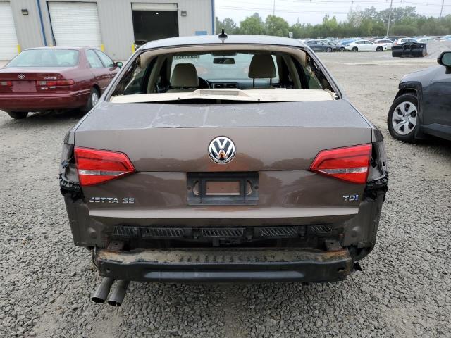 3VWLA7AJ4FM234820 - 2015 VOLKSWAGEN JETTA TDI BROWN photo 6