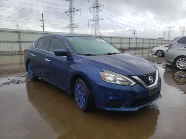 3N1AB7AP1HY349367 - 2017 NISSAN SENTRA S BLUE photo 4