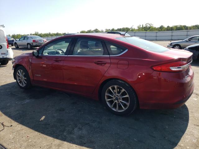 3FA6P0LU8HR250558 - 2017 FORD FUSION SE HYBRID RED photo 2