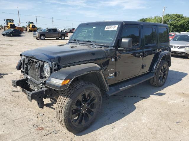 1C4JJXP6XMW843436 - 2021 JEEP WRANGLER U SAHARA 4XE BLACK photo 1