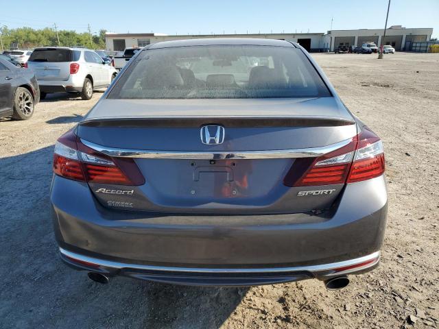 1HGCR2F69GA056700 - 2016 HONDA ACCORD SPORT GRAY photo 6