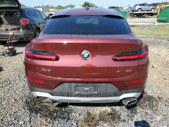 5UX33DT00N9M38946 - 2021 BMW X4 XDRIVE30I MAROON photo 6