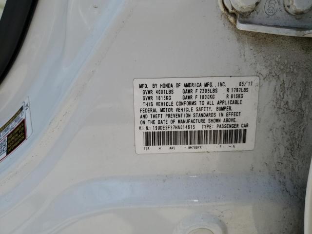 19UDE2F37HA014615 - 2017 ACURA ILX BASE WATCH PLUS WHITE photo 12