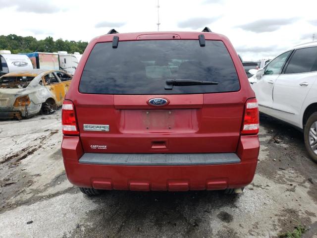 1FMCU0D71AKC61762 - 2010 FORD ESCAPE XLT RED photo 6