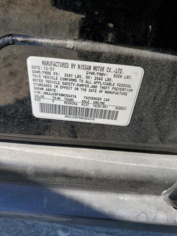 JNKAJ09F58M354074 - 2008 INFINITI EX35 BASE Սև լուսանկար 13