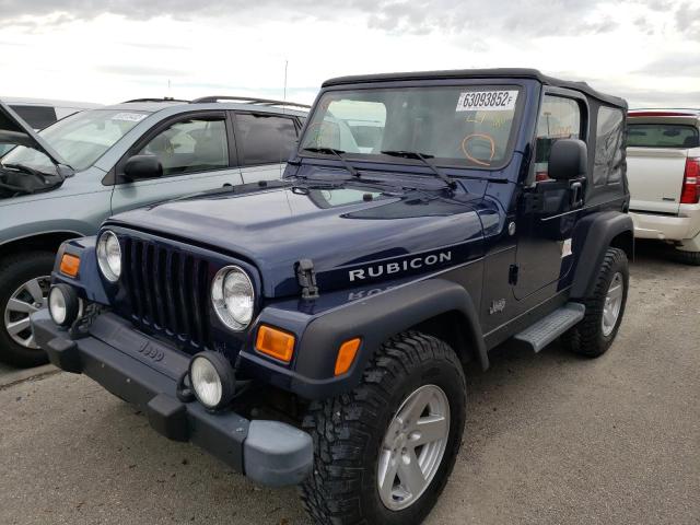 1J4FA69S06P707804 - 2006 JEEP WRANGLER / RUBICON BLUE photo 2