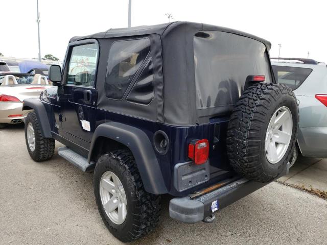 1J4FA69S06P707804 - 2006 JEEP WRANGLER / RUBICON BLUE photo 3