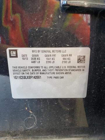 1G11C5SLXEF142661 - 2014 CHEVROLET MALIBU 1LT BLACK photo 12
