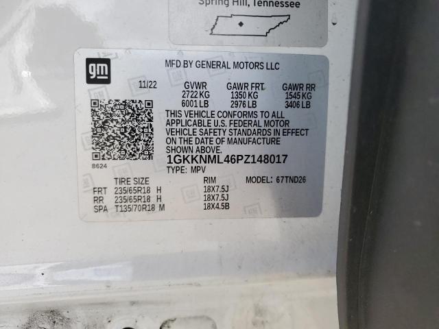 1GKKNML46PZ148017 - 2023 GMC ACADIA SLT Ağ foto 12