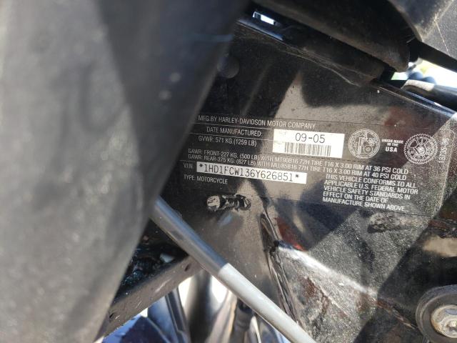 1HD1FCW136Y626851 - 2006 HARLEY-DAVIDSON FLHTCUI 栗色 照片 10