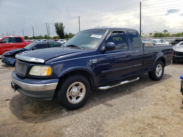 1FTRX17L82NA74135 - 2002 FORD F150HARDAV BLUE photo 1