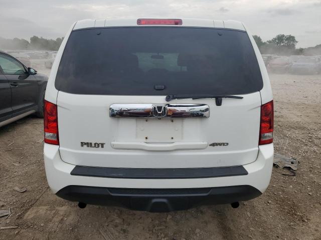 5FNYF4H25FB003985 - 2015 HONDA PILOT LX WHITE photo 6