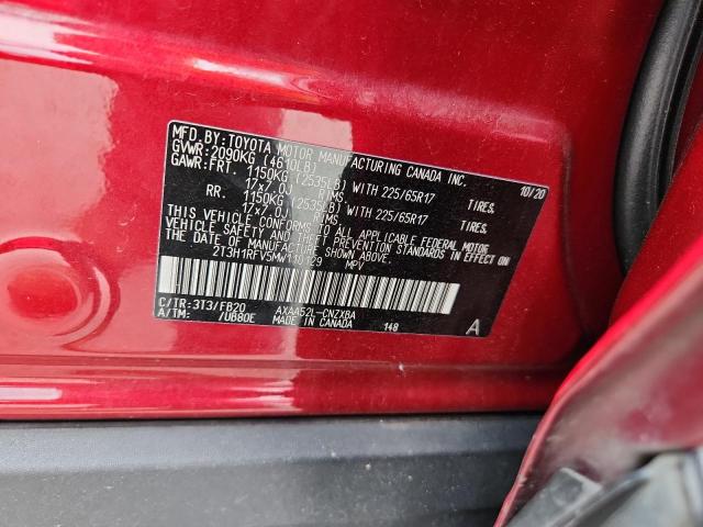 2T3H1RFV5MW110129 - 2021 TOYOTA RAV4 LE RED photo 14