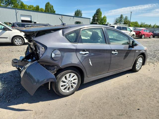 JTDKN3DP2C3008624 - 2012 TOYOTA PRIUS PLUG Gris foto 3