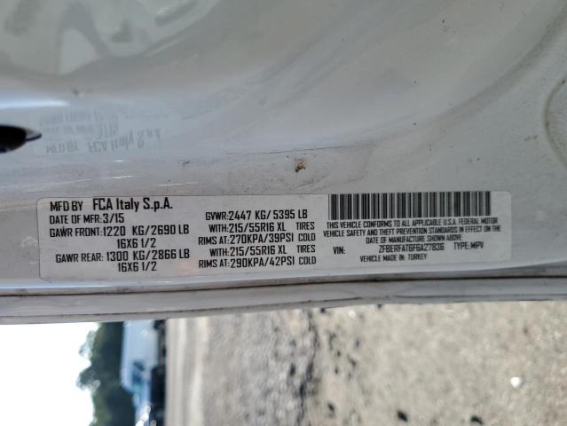 ZFBERFAT6F6A27836 - 2015 RAM PROMASTER თეთრი ფოტო 13