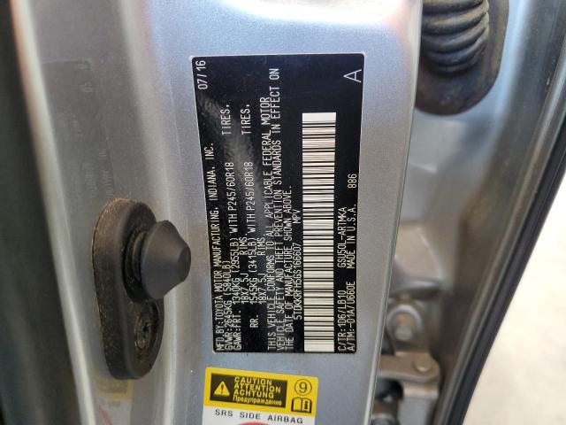 5TDKKRFH5GS166607 - 2016 TOYOTA HIGHLANDER XLE Արծաթագույն լուսանկար 14