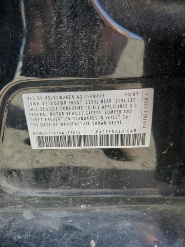 WVWDA71K98W147515 - 2008 VOLKSWAGEN RABBIT 黑色 照片 12