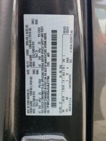 1FMCU0HD4JUA21786 - 2018 FORD ESCAPE SEL GRAY photo 14