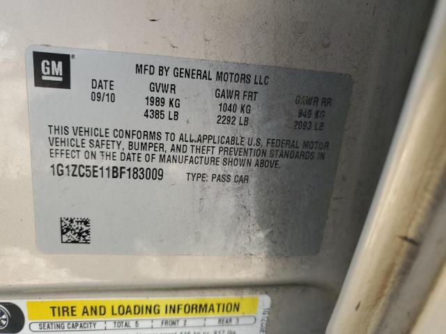 1G1ZC5E11BF183009 - 2011 CHEVROLET MALIBU 1LT GOLD photo 13