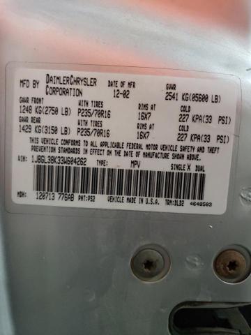 1J8GL38K33W604262 - 2003 JEEP LIBERTY RENEGADE 银色 照片 14