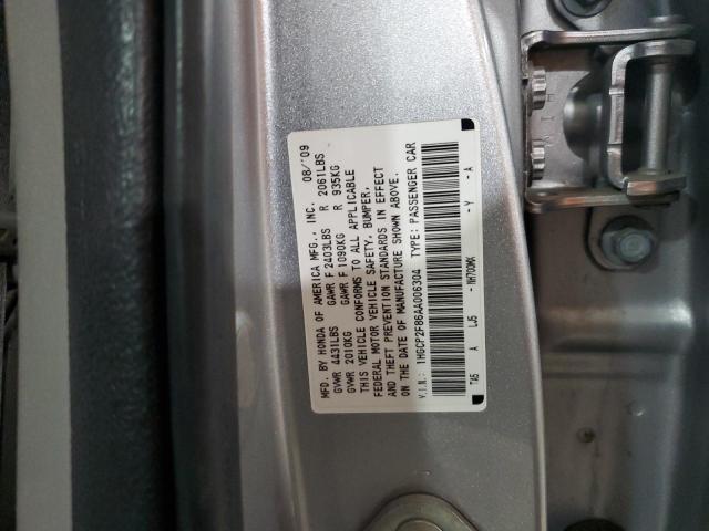 1HGCP2F86AA006304 - 2010 HONDA ACCORD EXL SILVER photo 12