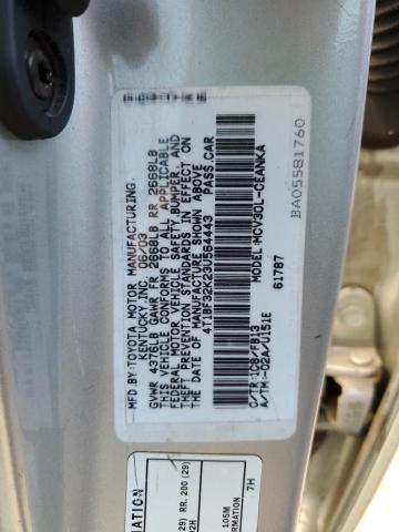 4T1BF32K23U564443 - 2003 TOYOTA CAMRY LE SILVER photo 12