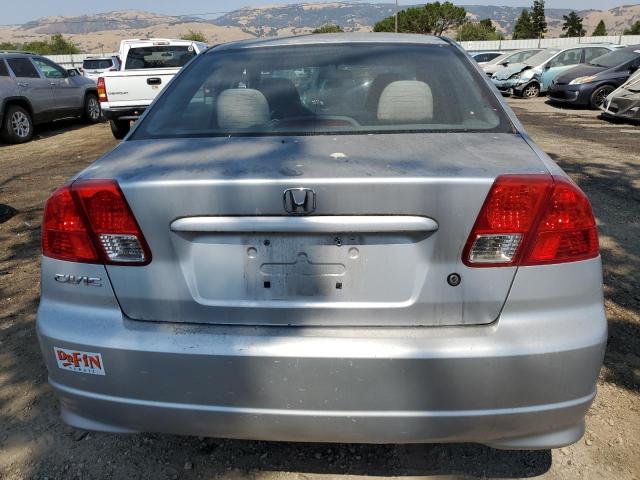 2HGES16415H602992 - 2005 HONDA CIVIC DX SILVER photo 6