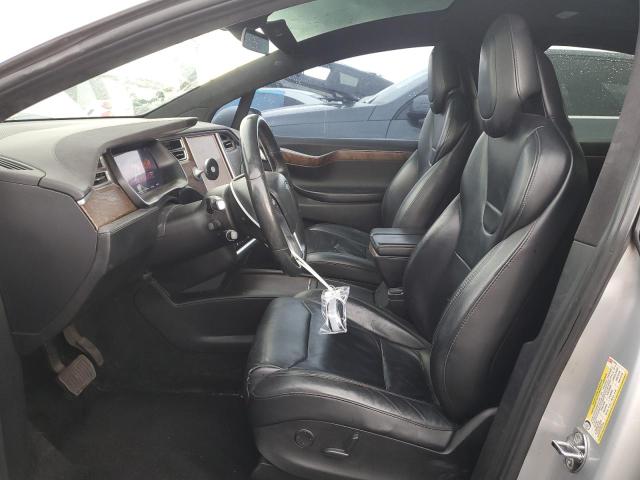 5YJXCAE28HF054052 - 2017 TESLA MODEL X SILVER photo 7