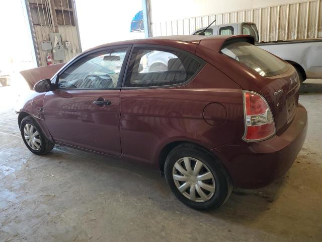 KMHCM36C77U019857 - 2007 HYUNDAI ACCENT GS BURGUNDY photo 2